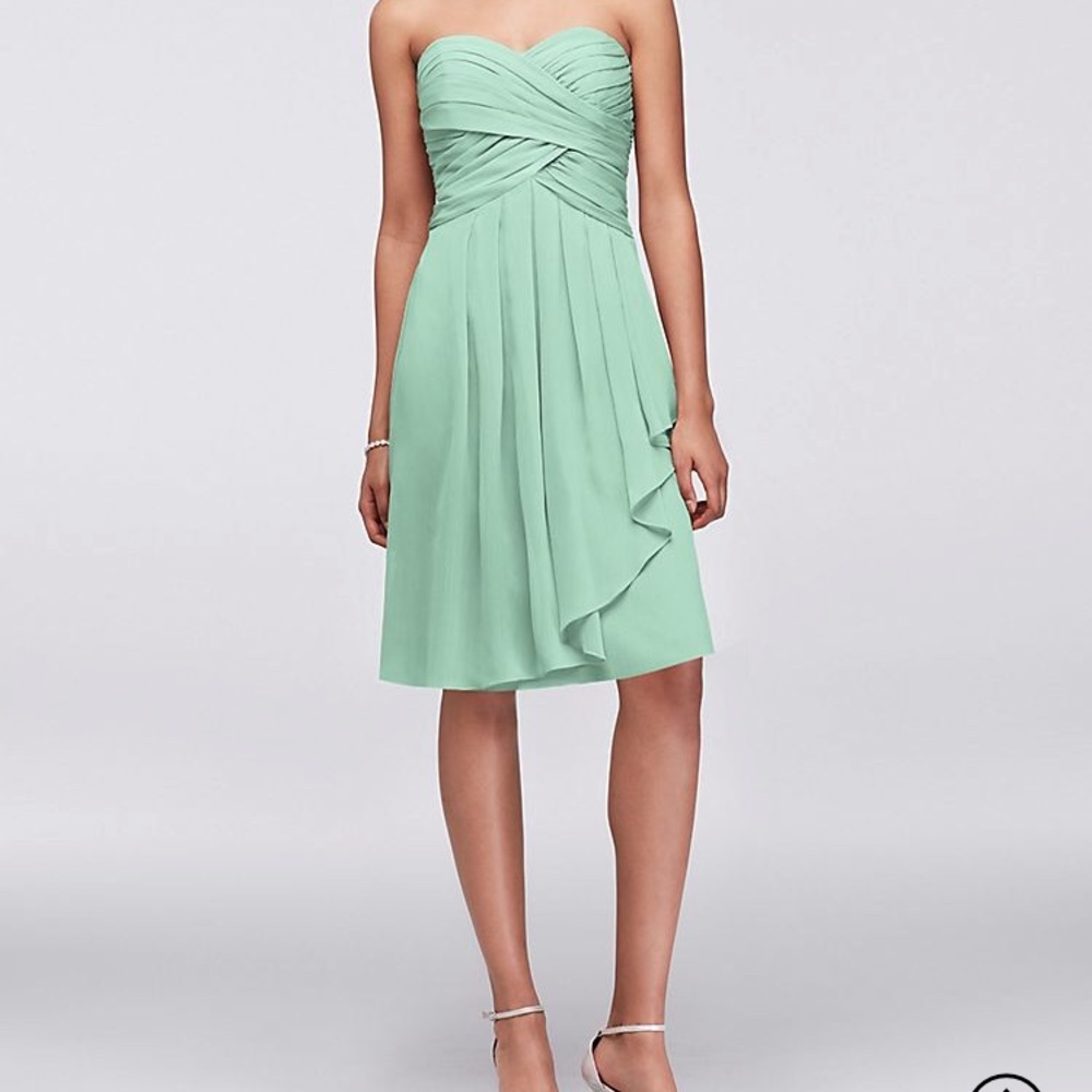 Mint Green Strapless Dress- Size 6
